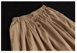 Quần baggy lưng thun ống rộng ba khuy kiểu - NU6772