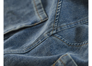 Quần baggy yếm denim in chú gấu và trái tim - NU7711