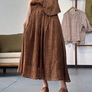 Áo sơ mi linen sát nách cổ đức khuy khuy tàu - NU7548