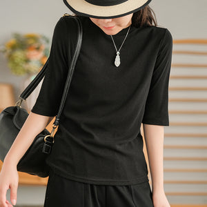 Áo T-shirt ngắn tay cổ tròn một màu - NU7618