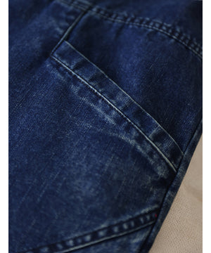 Quần baggy yếm denim gấu bo túi chéo - NU8225