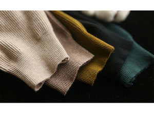 Áo hoodies dệt kim dài tay một màu khóa kéo - NU7952