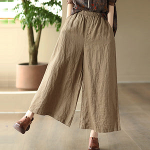 Quần baggy linen lưng thun - NU8483