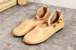 Giày da retro Morigirl dây cài - NU4812
