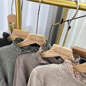 Áo T-shirt dài tay cổ lọ kiểu đính ren - NU8000