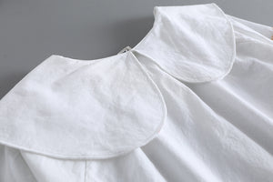 Áo sơ mi linen Morigirl dài tay thêu đối xứng khuy sắc màu - NU8321