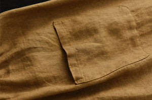 Quần baggy linen lưng thun thêu ren hai bên quần - NU7309