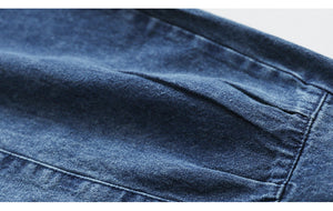 Quần baggy yếm denim một túi nhỏ - NU6934