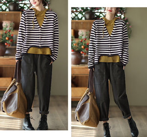Quần baggy retro lưng thun hai túi lớn - NU7816