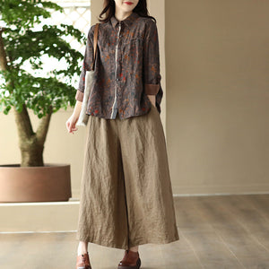 Quần baggy linen lưng thun - NU8483