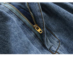 Chân váy denim lưng thun một khuy cài - NU8232