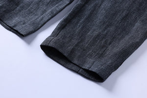 Quần baggy linen ống đứng hai túi khóa kéo - OD0608
