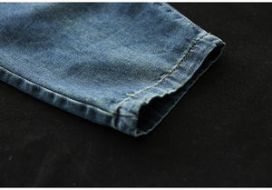 Quần baggy denim retro thêu dấu mũi tên - NU8207