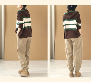 Áo len hoodies dài tay kẻ sọc ngang - NU7879