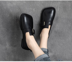 Giày da retro oxford kiểu quai cài - NU5217