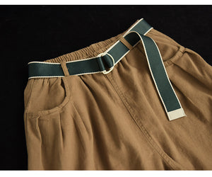 Quần baggy lưng thun ống côn kèm thắt lưng - NU6704
