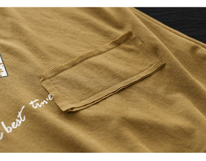 Áo T-shirt linen dệt kim ngắn tay cổ tròn in mặt chú gấu - NU8537