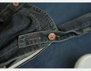 Quần baggy yếm denim retro túi kiểu sờn - NU6618