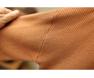 Áo khoác len hoodies cardigan có mũ chệch màu - NU7792