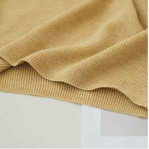 Áo T-shirt len dệp kim ngắn tay cổ tròn một màu - NU7622