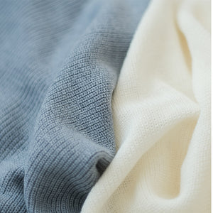 Áo T-shirt len dệp kim ngắn tay cổ tròn một màu - NU7622