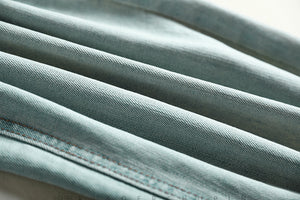 Quần baggy denim ống đứng kèm thắt lưng - NU8307