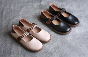 Giày Velcro da mềm retro đế bệt có quai - NU4306