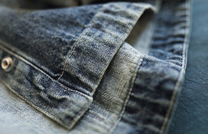 Áo khoác denim dài tay cổ đức hai túi ngang - NU3345 - kamaka.vn - thời trang nhật