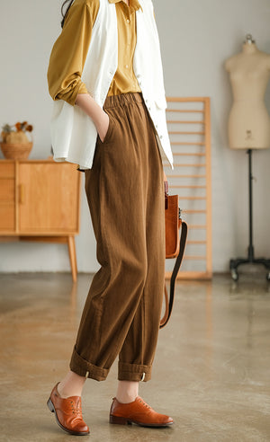Quần baggy lưng thun hai túi chéo - NU6157