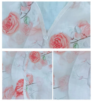 Áo sơ mi linen ngắn tay cổ V một khuy - NU7465