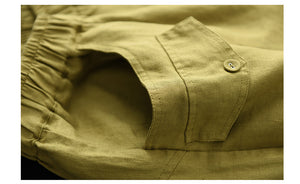 Quần baggy linen lưng thun ba túi kiểu - NU7250