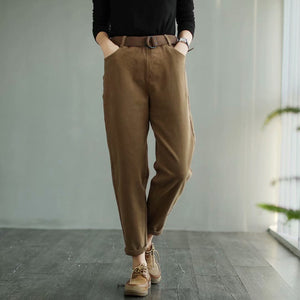 Quần baggy retro ống đứng kèm thắt lưng hai túi sau - NU7954