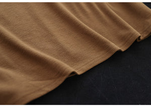 Áo T-shirt dài tay cao cổ một túi kiểu - NU8112