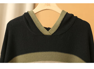 Áo len hoodies dài tay kẻ sọc ngang - NU7879