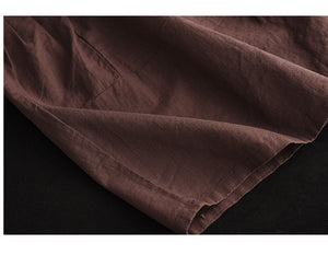 Chân váy linen retro hai túi ngang xếp ly - NU8520