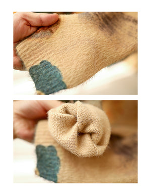 Áo len cashmere dài tay vẽ cô gái và chú cún - NU6170