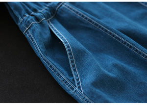 Đầm liền denim ngắn tay cổ đức hai túi vuông cột dây - NU8586