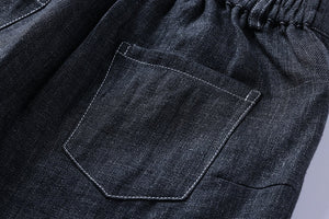 Quần baggy linen ống đứng hai túi khóa kéo - OD0608
