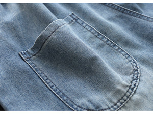 Quần baggy denim retro thêu X đối xứng - NU8206