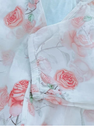 Áo sơ mi linen ngắn tay cổ V một khuy - NU7465