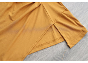 Áo T-shirt ngắn tay cổ tròn vạt chéo xếp ly - NU8347