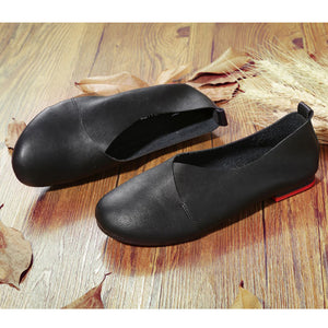 Giày da retro Morigirl đế bệt - NU4814
