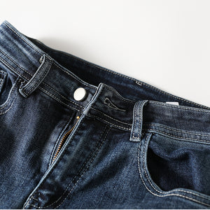 Quần baggy denim ống suông hai túi chéo retro - NU6440