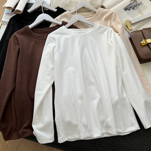 Áo T-shirt dài tay cổ tròn một màu - NU8173