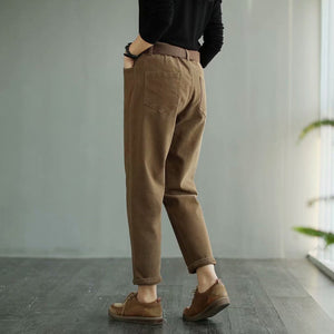 Quần baggy retro ống đứng kèm thắt lưng hai túi sau - NU7954