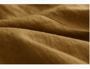 Quần sooc linen lưng thun dây rút hai túi vuông  - NU7498