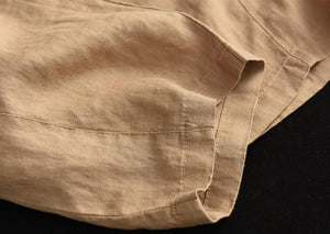 Quần baggy linen lưng thun túi vuông một màu - NU6970