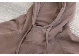 Áo hoodies bông nhung dài tay một màu - NU8077