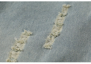 Quần sooc denim lưng thun một túi vuông kiểu sờn - NU7109