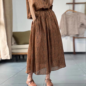Áo sơ mi linen sát nách cổ đức khuy khuy tàu - NU7548